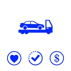 tow truck icon stock vector illustration flat design
