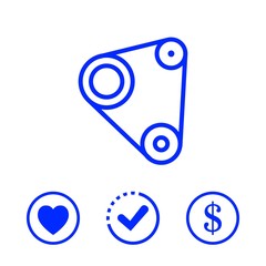 Timing belt icon stock vector illustration flat design