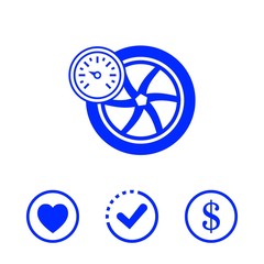 air pressure sensor icon stock vector illustration flat design