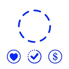dash-dotted line icon stock vector illustration flat design