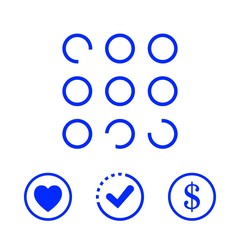 buttons of the program icon stock vector illustration flat design