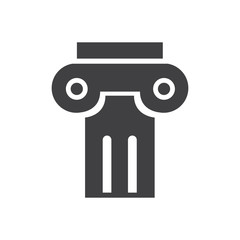  Ancient columns icon black normal