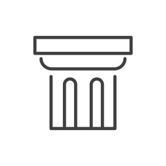  Ancient columns line icon