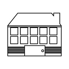 building exterior front isolated icon vector illustration design
