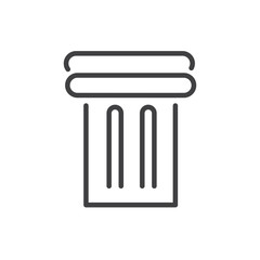 Ancient columns line icon