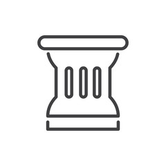  Ancient columns line icon