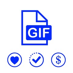 gif icon stock vector illustration flat design