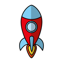 rocket spaceship isolated icon vector illustration design