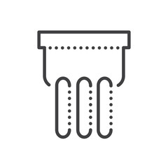  Ancient columns icon dotted