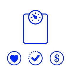 measure the weight icon stock vector illustration flat design