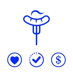 fork and knife icon stock vector illustration flat design