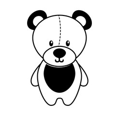 bear teddy toy icon vector illustration design