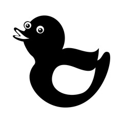 cute duck toy icon vector illustration design