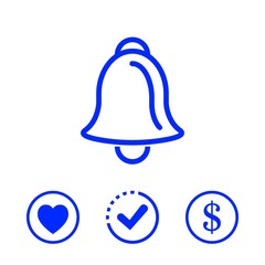 bell icon stock vector illustration flat design