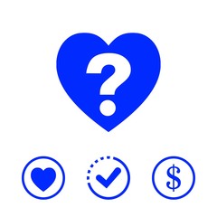 heart icon stock vector illustration flat design