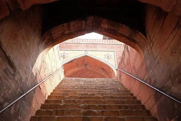  Stairs in Humayun's Tomb, built by Hamida Banu Begun in 1565-72, Delhi, India  © zatletic
