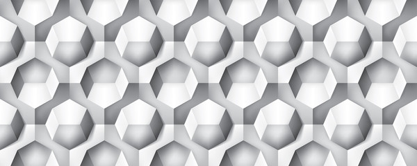 Volume realistic texture, octahedron, gray 3d geometric pattern, design vector background