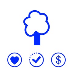 tree icon stock vector illustration flat design