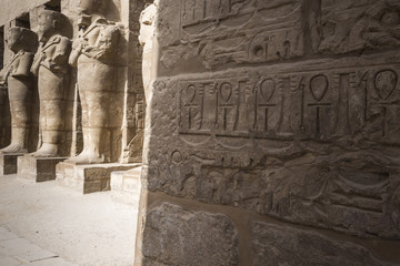 Ancient ruins of Karnak temple in Luxor. Egypt