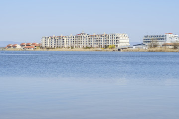 Fototapeta premium Apart hotel on salty lake