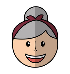 grandmother avatar character icon vector illustration design