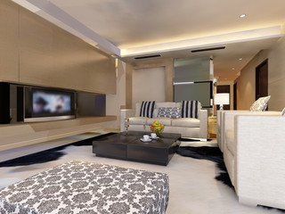 3d rendering of home interior.