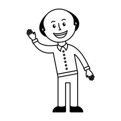 grandfather avatar character icon vector illustration design