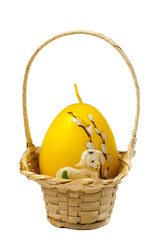 Easter egg in the basket.