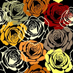 Бесшовный цветочный узор с розами