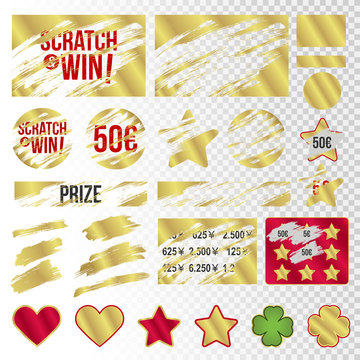  Scratch marks. Suitable for scratch card game and win.  