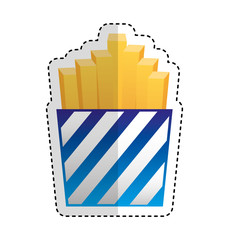 french fries isolated icon vector illustration design