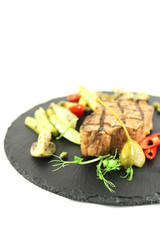 Meat  cooked on the grill