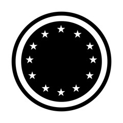 circle seal stamp frame vector illustration design