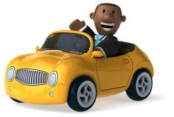 Fun business man - 3D Illustration