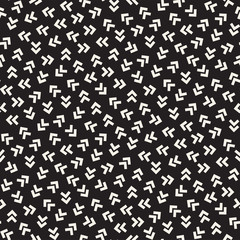 Trendy Texture With Scattered Geometric Shapes. Vector Seamless Pattern.