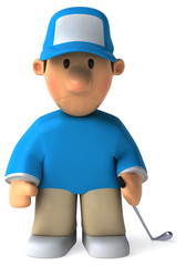 Golfer - 3D Illustration