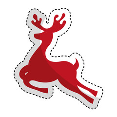 reindeer silhouette isolated icon vector illustration design