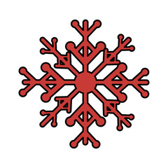 christmas snowflake isolated icon vector illustration design