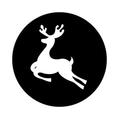 reindeer silhouette isolated icon vector illustration design