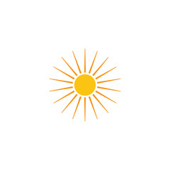 The sun sign on white background