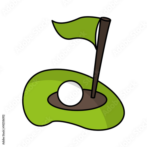 "flag golf hole icon vector illustration design" Stockfotos und