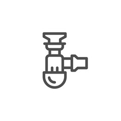 Sewage siphon line icon