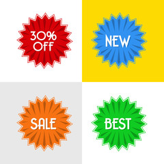 Four Disccount Round Badges