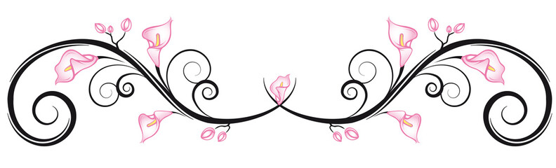 stationery Lily letterhead Wall tattoo © Mareen Vandelay
