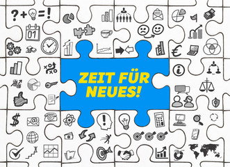 Zeit für Neues! / Puzzle mit Symbole