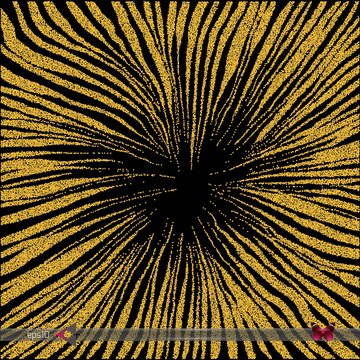 Abstract background yellow dots to the center. Black, yellow. Zebra
