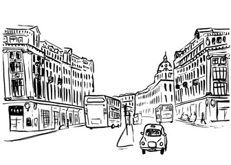 sketch of Regent Street