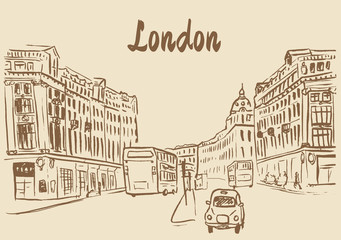 sketch of Regent Street