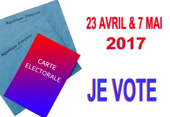 COMPOSITION,je vote le 23 avril et 7 mai,sur fond blanc
