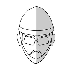 hacker man cartoon icon over white background.  vector illustration